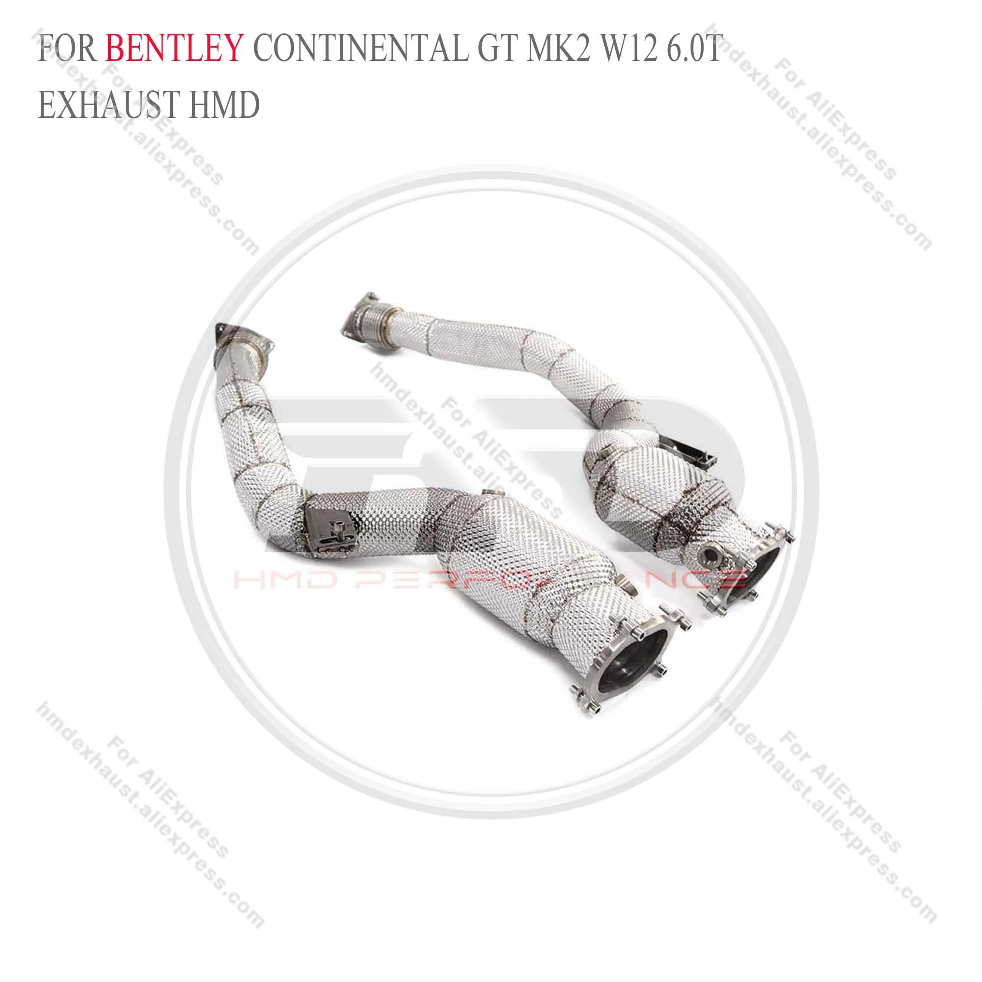 

HMD Stainless Steel Exhaust System Performance downpipe for Bentley Continental GT MK2 W12 6.0T with Heat shield