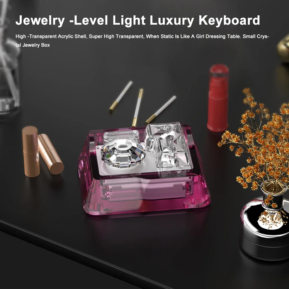 

Беспроводная мини-клавиатура firstкрови B2 с клавишами, Bluetooth клавиатура с ручкой, портативные клавиатуры с 3 режимами, прозрачная, беззвучная, с возможностью замены