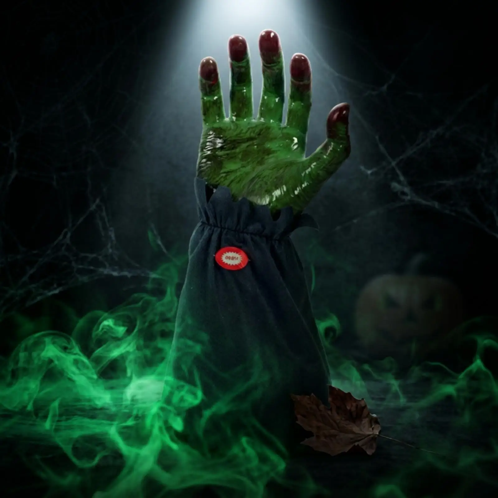 Halloween Moving Hand Animated Party Figure Electric Prop Scary Decor with Easy Switch for Shelf Table Haunted Display