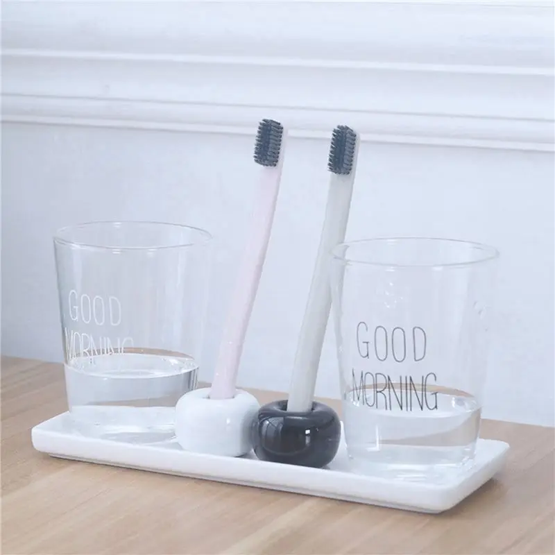 AT21-3X Rectangular Tray Plate White Porcelain Rectangular Plate Mouthwash Cup Tray Bathroom Living Storage Tray