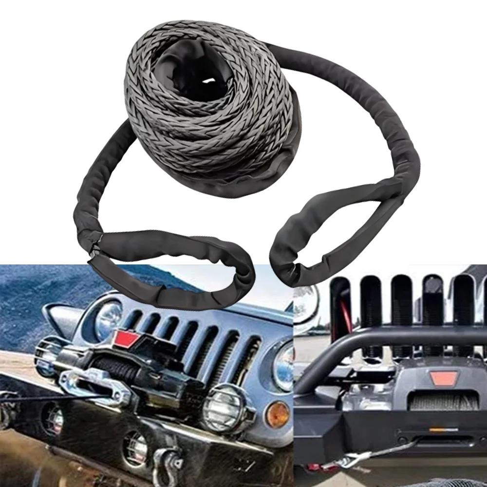 

6m 26500 lbs Synthetic Winch Extension Line Rope Polyethylene For ATV, UTV, trailers, and off-road vehicles Rescue Towing Rope
