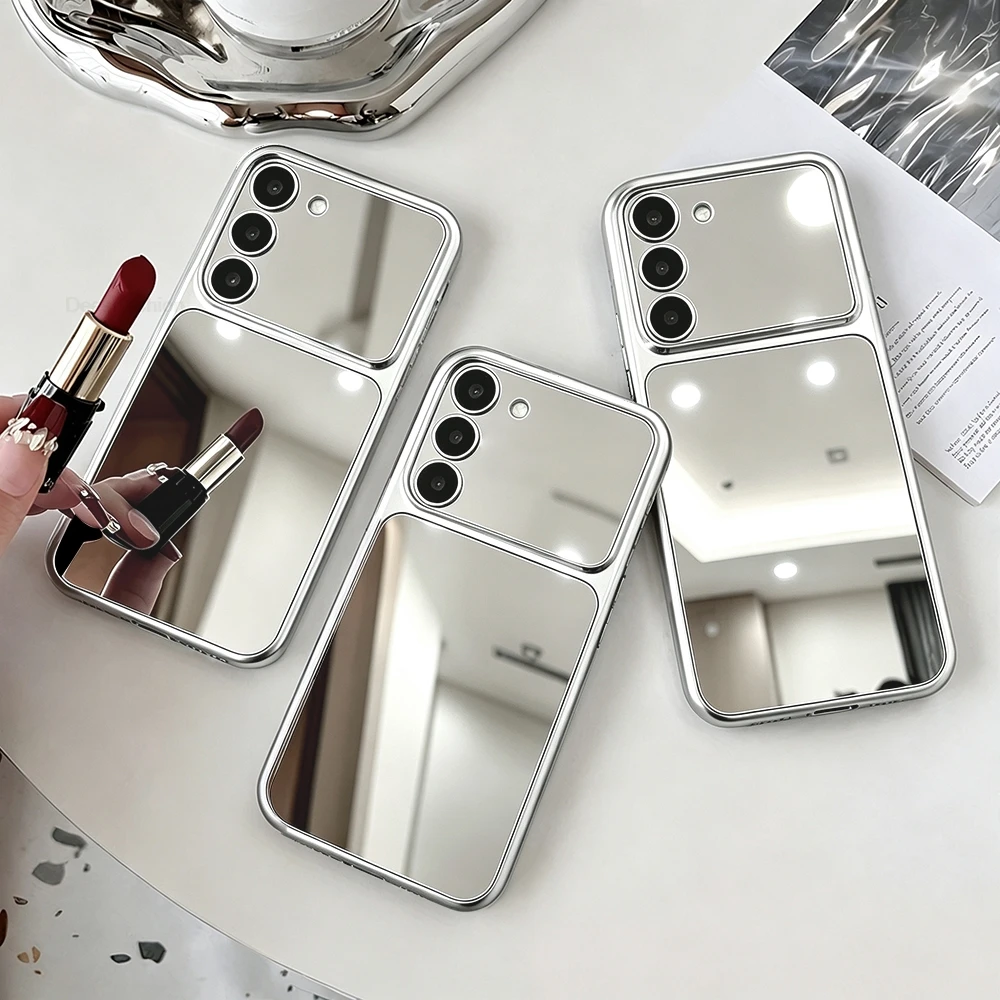 Makeup Mirror Phone Case For Samsung S26 Ultra S25 S24 S23 Ultra FE A57 A56 A55 A53 A52 A37 A36 A35 A26 A17 A16 A07 A06 Cover