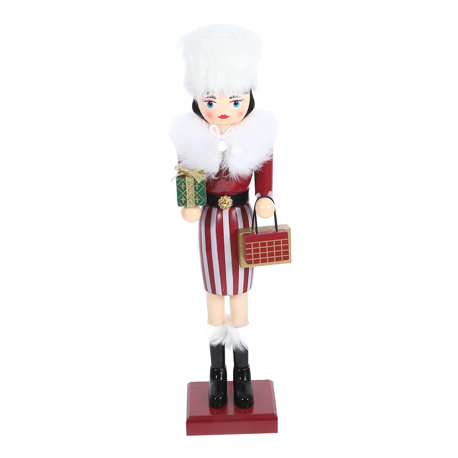 Nutcracker Wood Figurine Christmas Decorations Ornament Small Wooden Ornaments Cloth Nutcrackers Shopping Desk