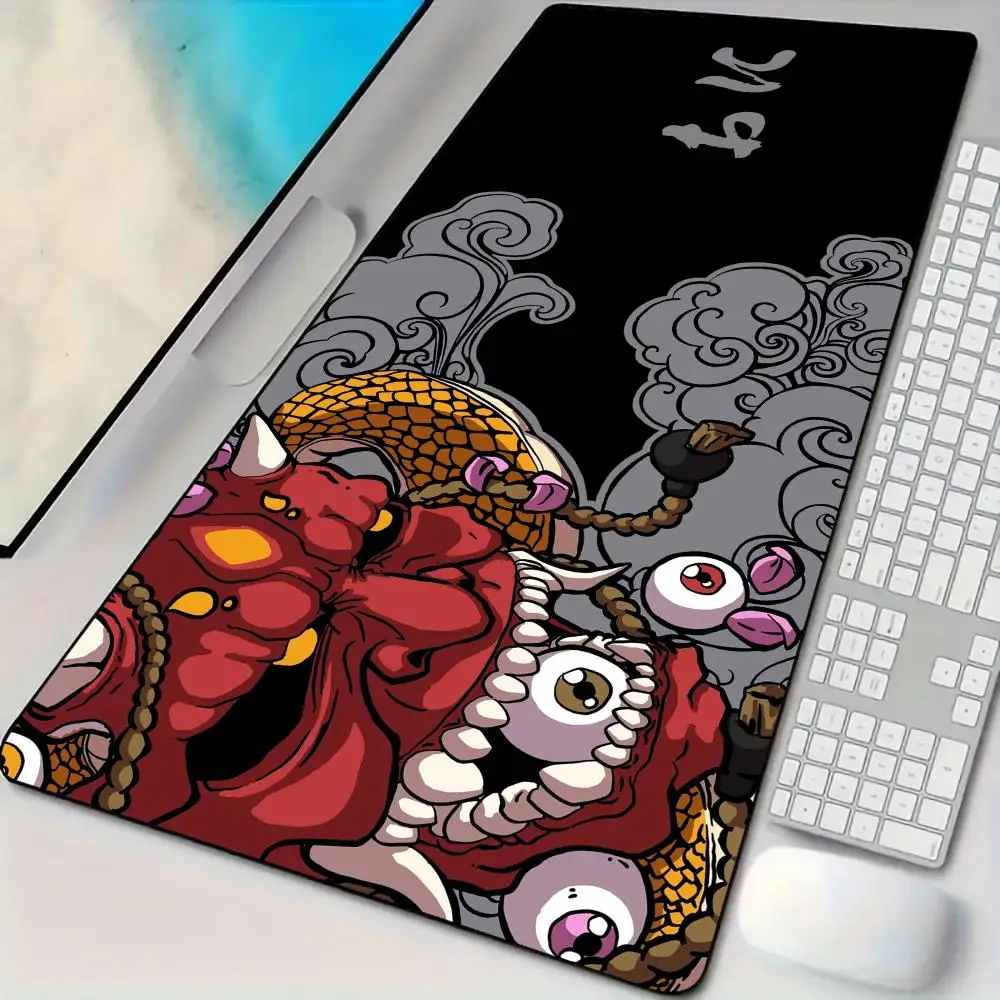 

Ukiyo-e ghost pattern anime Mouse Pad Desk mat with stitched edges Natural rubber base Gaming mat suitable for office and gaming