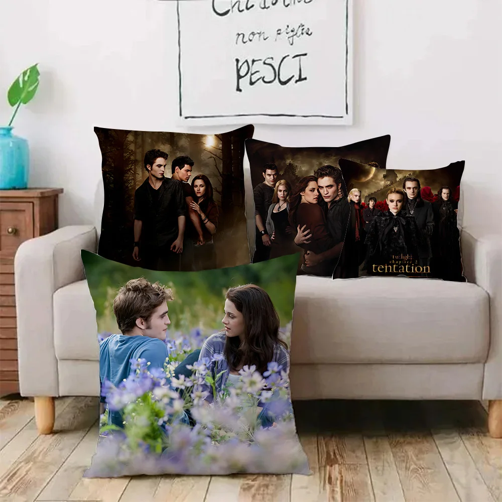 Movie T-Twilight Pillow Covers Cartoon Sofa Decorative Home Double-sided Printing Short Plush Cute Cushion Cover