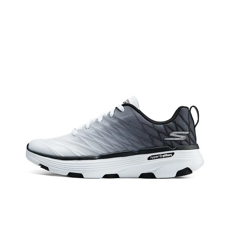 Skechers Cushioning Breathable Cushioning Breathable Low top Running Shoes Women's White Black 129347-WBK