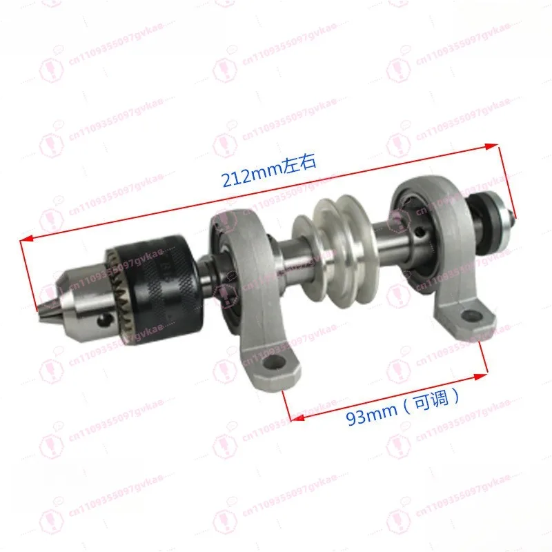DIY lathe punch without power spindle pulley set accessories micro lathe chuck tail seat tool holder