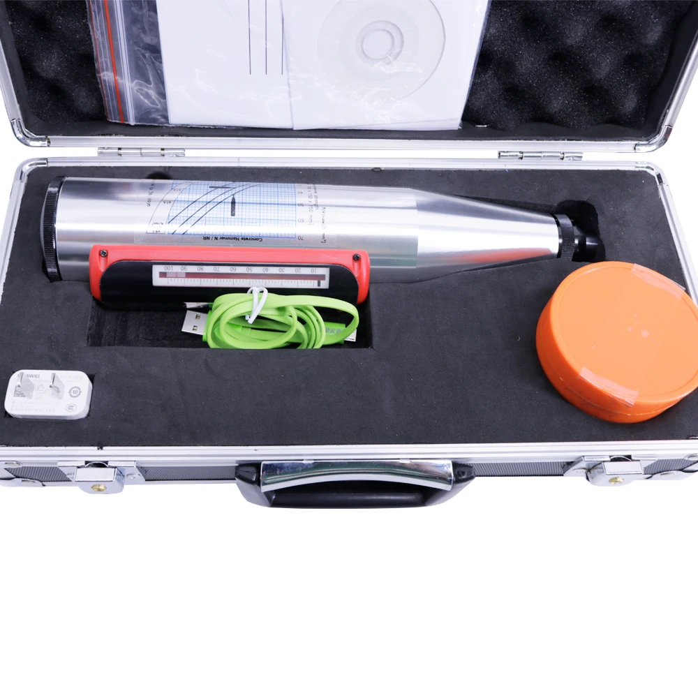 Martillo de prueba de hormigón Digital NDT portátil HT-225Q para rango de prueba de resistencia a la compresión de hormigón 10-70 MPa