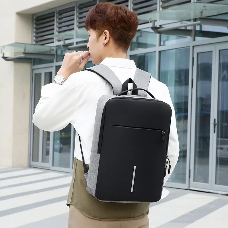 High-quality Laptop Bag Business Casual Men's Backpack With Usb Charging Simple Fashion Large Capacity Outdoor Travel Backpack