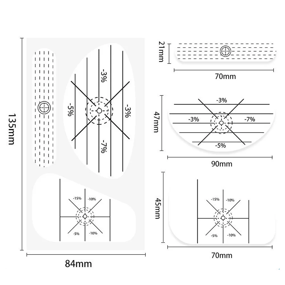 150PCS Golf Club Impact Tape Etiketten Aufkleber für Fahrer Hölzer Eisen Putter Schlagen Recorder Trainingshilfen für Schaukel Praxis – Detail 1