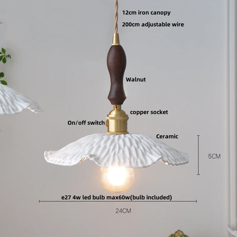 IWHD Nordic Modern LED Pendant Light Fixtures Living Room Reading Kitchen White Ceramic Copper Knob Switch Hang Lamp Hanglampen