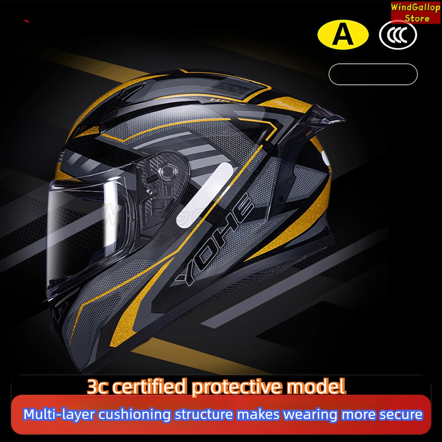 

Motorcycle helmet new national standard male full helmet female winter locomotive riding safety helmet universal in all seasons