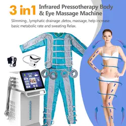 Professional 3 in1 Lymphatic Soothing Body Neck Instrument Lymphatic Drainage Machine Compression Boots Infrared Heated Machine