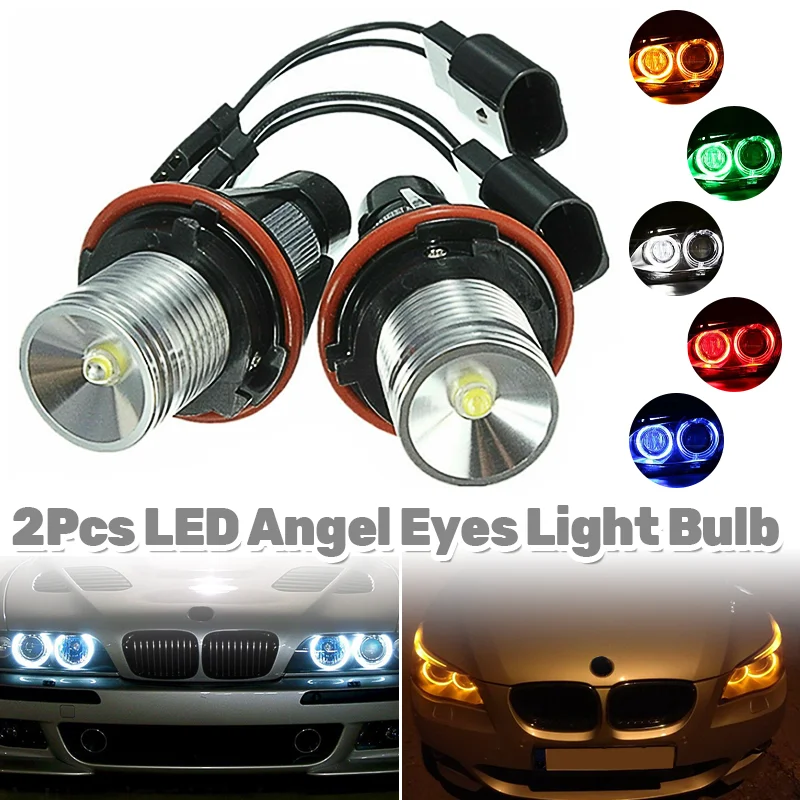 LED Angel Eyes Ring Marker Light Bulbs Error Free Car Lamps for BMW E39 E53 E60 E61 E63 E64 E65 E66 E87 525i 530i Xi 545i M5