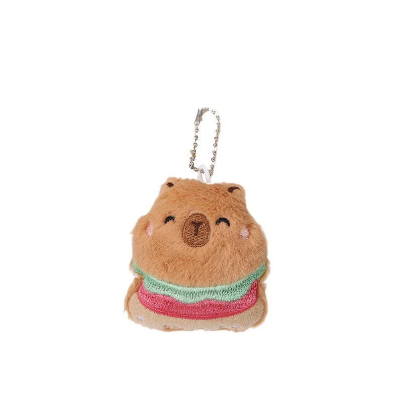 Leuke Capybara Pluche Hanger Cartoon Capybara Gevulde Pop Sleutelhanger Autosleutel Ring Rugzak Tas Decor Kids Gift