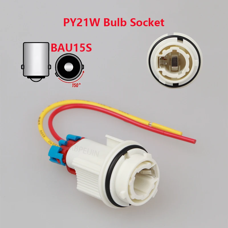 

1x For VW Passat B5 Lavida Turn Signal Light BAU15S PY21W Bulb Holder Connector Socket Adapter Accessories