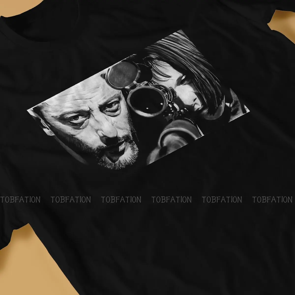 Leon The Professional Film Look Tshirt Vintage Alternative Men\'s Clothing Tops Oversized Cotton O-Neck T Shirt