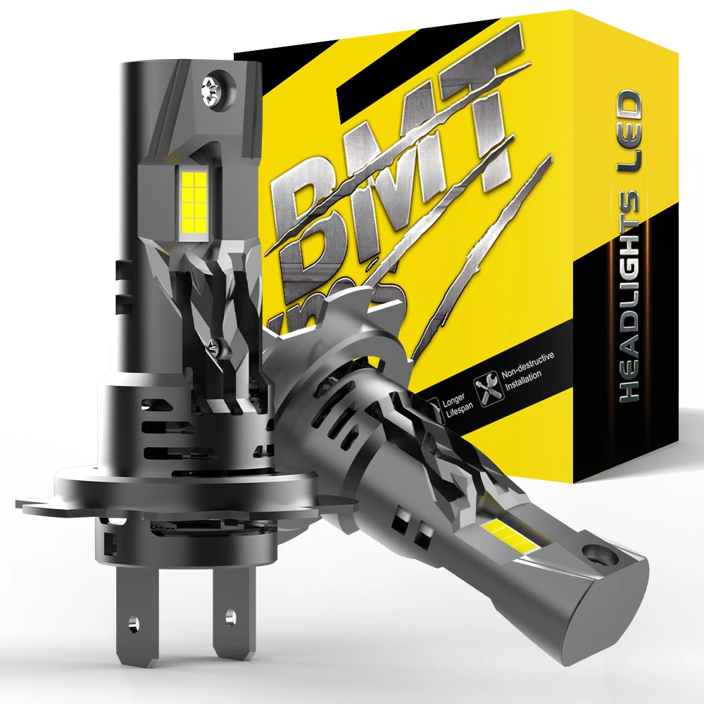 

BMTxms 2PCS with Fan H7 LED Fog DRL Lights Motorcycle Headlight 20000LM For Yamaha Kawasaki Honda Suzuki BMW Harley 6500K White