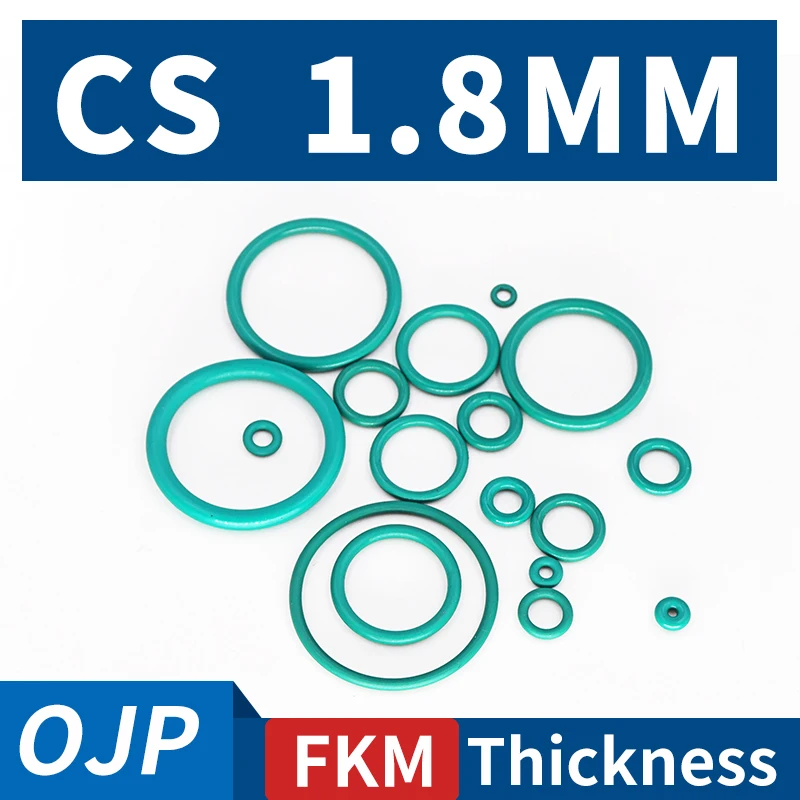 Thickness CS1.8mm Green FKM Fluorine Rubber O-rings Seals Gasket Washer temperature resistant wear-resistant oring