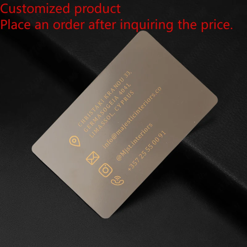 

Customized query High Quality Customized Logo Printing Stainless Steel Metal Card Nfc Metal Business Membership Card Metal Visit