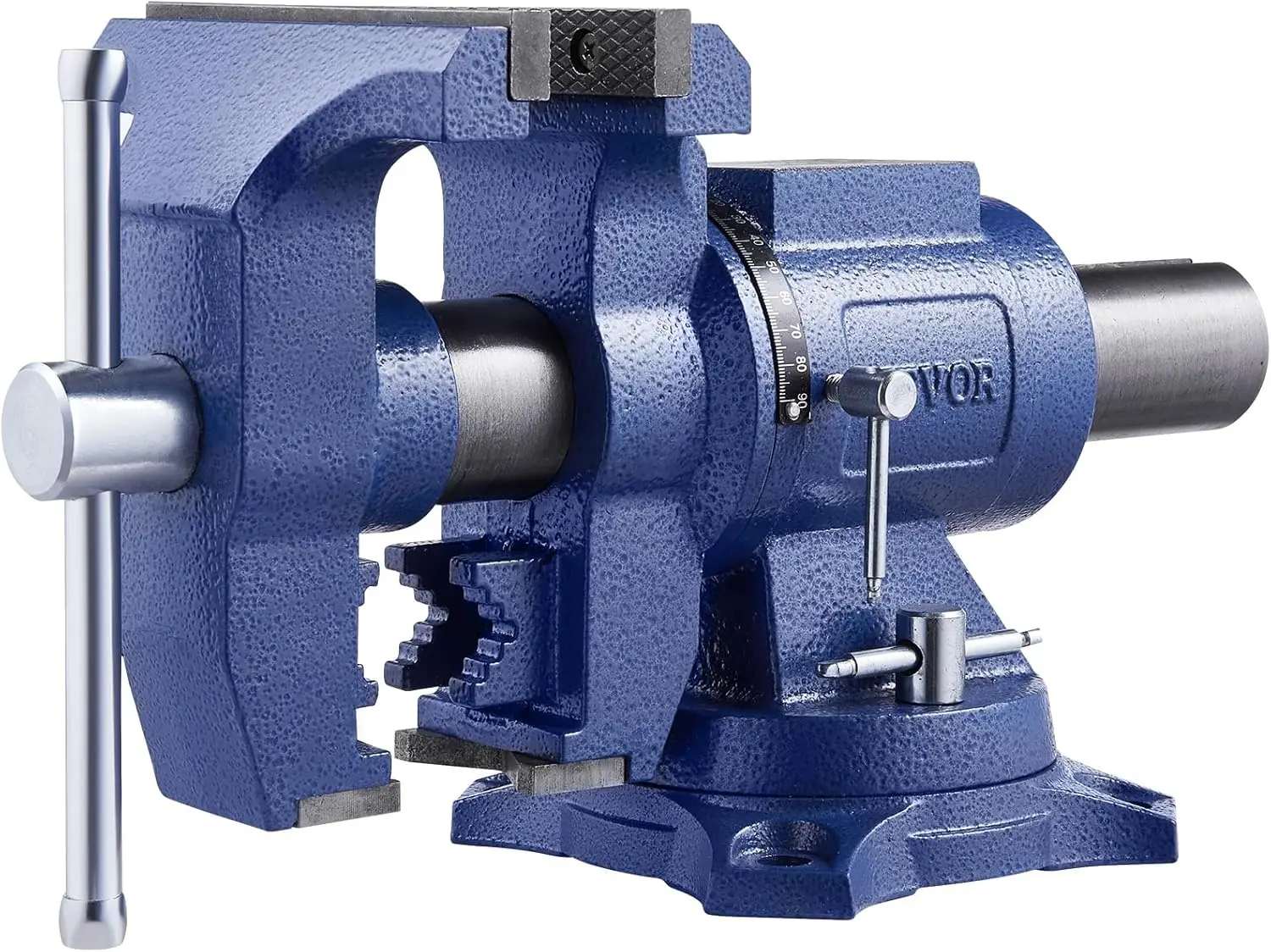 

Heavy Duty Bench Vise, 6.5" Jaw Width, 5" Max Opening with Anvil and Swivel Base for Pipe Repair