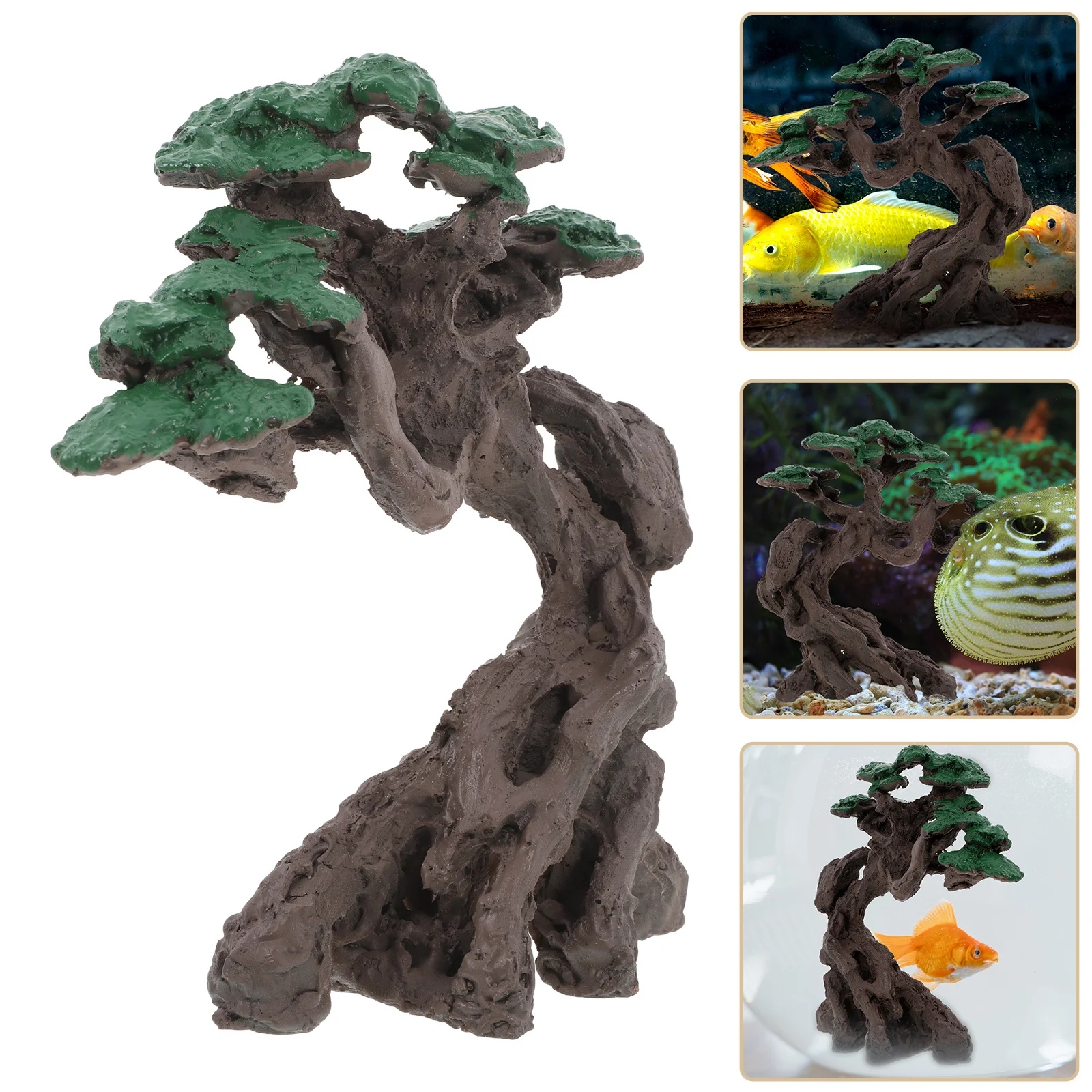 

Aquarium Welcoming Pine Tree Hideout Artificial Ornaments Fish Tank Decor Betta Fish Tank Accessories Aquarium