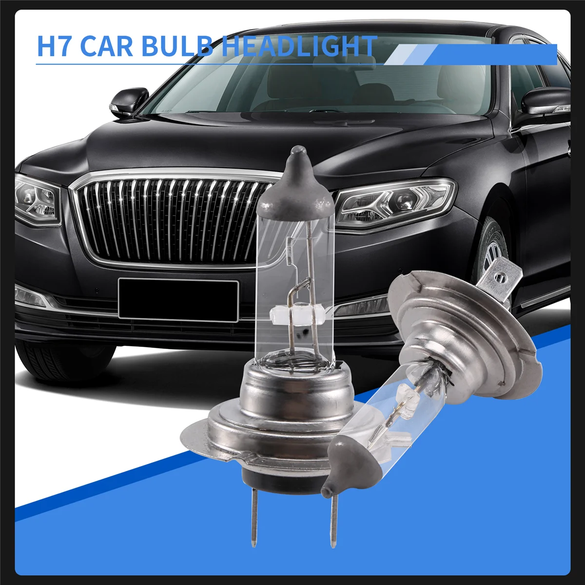 # 831J لمبة سيارة رئيس ضوء مصباح H7 (477/499) 12 فولت 55 واط PX26d لمبة زينون الهالوجين (شفافة)