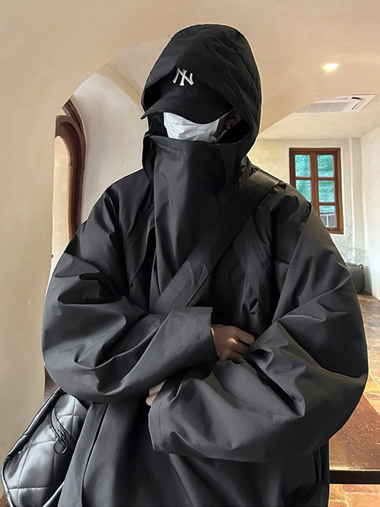 

Thiened Cotton Snowboard Jaet Men's Winter Outdoor Waterproof Windproof Hooded Zipper Closure Casual Sle Polyester Fiber