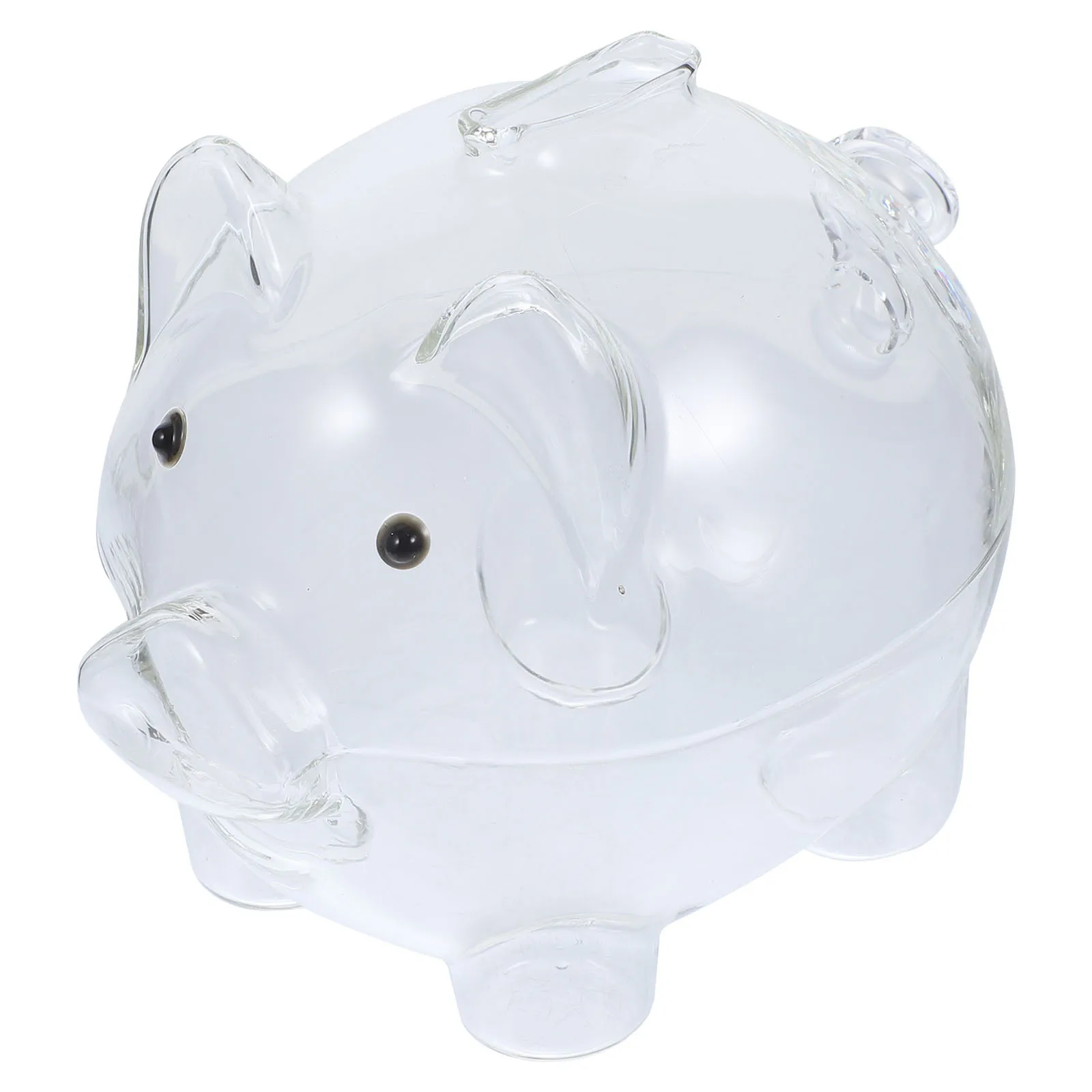 Tirelire en verre en forme de cochon, boîte de rangement transparente pour pièces de monnaie, pot d'épargne créatif pour enfants, banque transparente