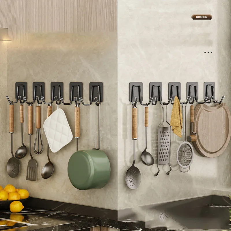 Wall Hooks Heavy Duty Adhesive Bathroom Hook Non Perforated Wall Mounted Clothes Hooks for Home Storage Organization Baños