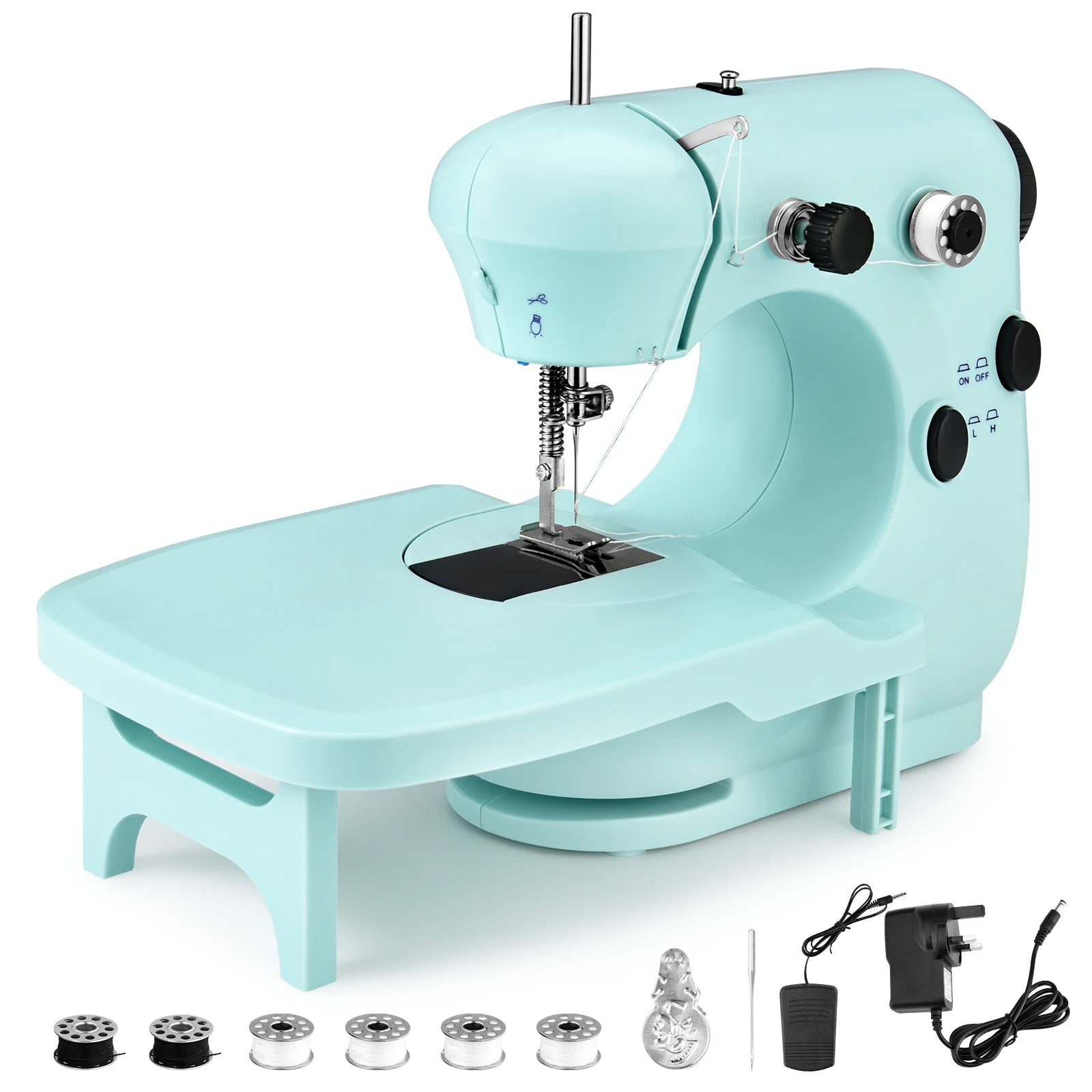 

Mini Sewing Machine with Extension Table, Electric Portable Sewing Machine Lightweight for Beginners For Household DIY Handheld