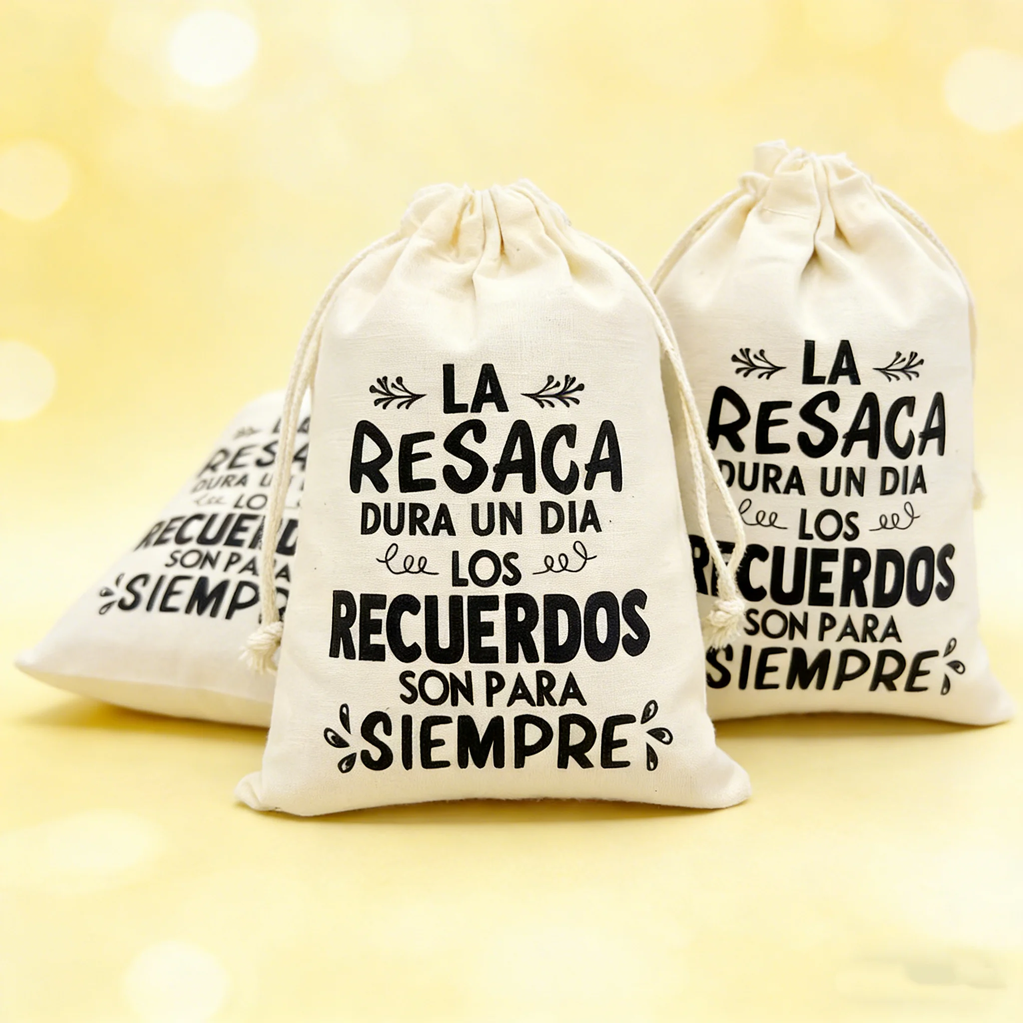 24pcs Wedding Hangover Kit Bags For Guests Cotton Bridal Favors Recovery Bags Christmas Party Gift Storage Pouches