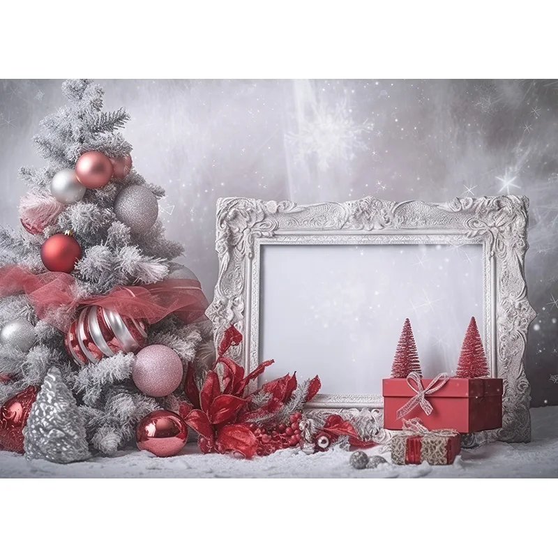 Zhiyuxi-クリスマスの夜の写真の背景、窓のアクセサリー、リビングルーム、室内村、家のテーマの背景、dr-12