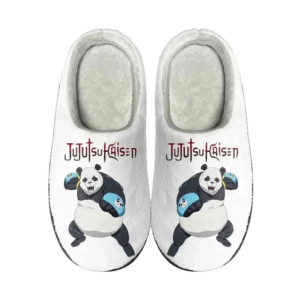 Anime Jujutsu Kaisen Home Cotton Custom Slippers High Quality Mens Womens Plush Fashion Casual Keep Warm Shoes Thermal Slipper