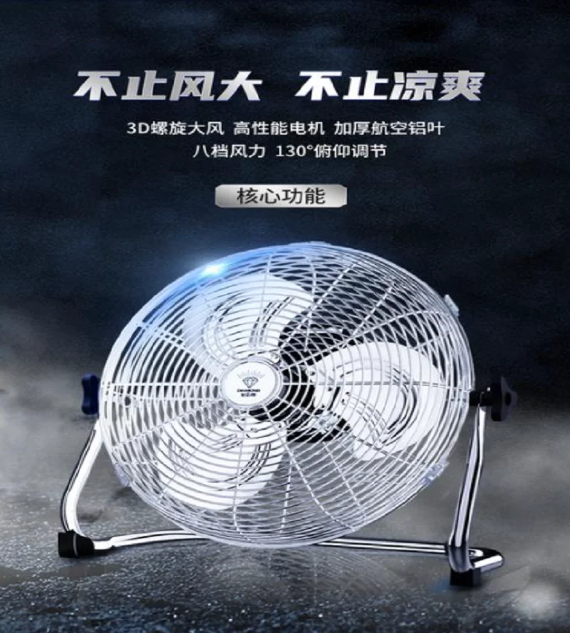 220V Diamond Brand Industrial Strong Floor Fan High Power Oscillating Desk Fan with Large Wind EC