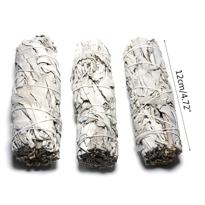 White Sage Bundles Sage Smudge Sticks The Mind Room Buddhist Temple Cedar Sticks for Aromatherapy Relief Spiritual Clean