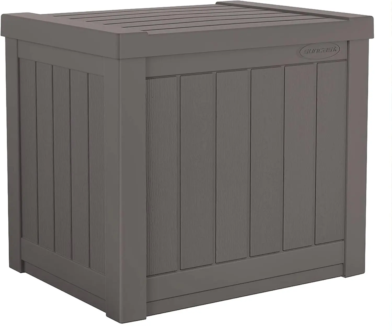 

22-Gallon Lightweight Resin Storage Box for Indoor/Outdoor Use - Waterproof Seat and Container in Stone Gray