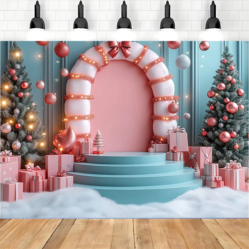 

Happy New Year Christmas day Stage Photography Backdrops Props Family Decorations Festive Prizes Holiday Party Background DC-09