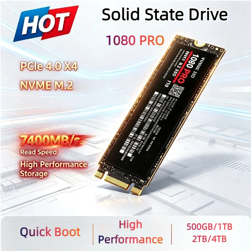 High Speed 1080PRO M.2 NVMe Internal Solid State Drive PCIe4.0 NGFF SSD Hard Drive Compatible With Desktop Gaming Laptop PC