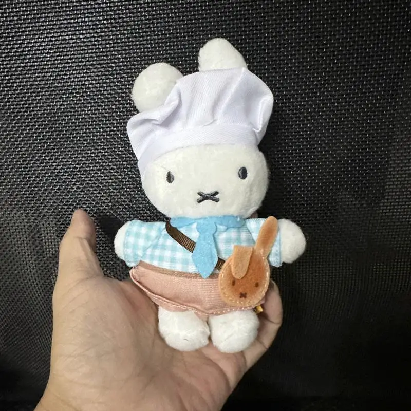 جديد ميفي قلادة ميفي أرنب Kawaii الكرتون مخبز المطبخ دمية المفاتيح لطيف الخبز ماستر دمية على شكل أرنب لعبة هدية للأطفال