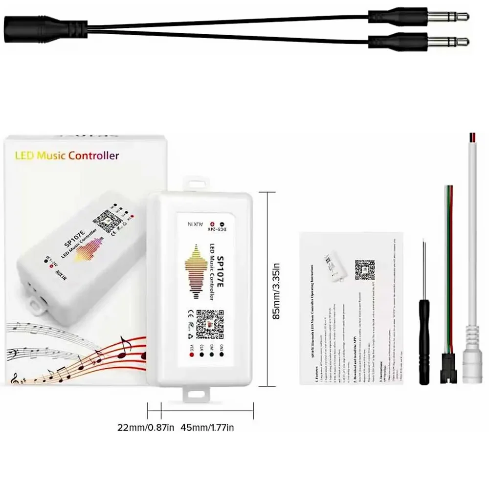 WS2812B LED قطاع ضوء تحكم RGBIC DC5V-24V WiFi الموسيقى متوافق SK6812 SP107E عنونة التحكم الذكي في التطبيقات 1-5 قطعة