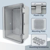Caja de conexiones de energía ABS con carcasa de plástico eléctrico IP66, caja de distribución impermeable para exteriores para proyectos de instrumentos eléctricos