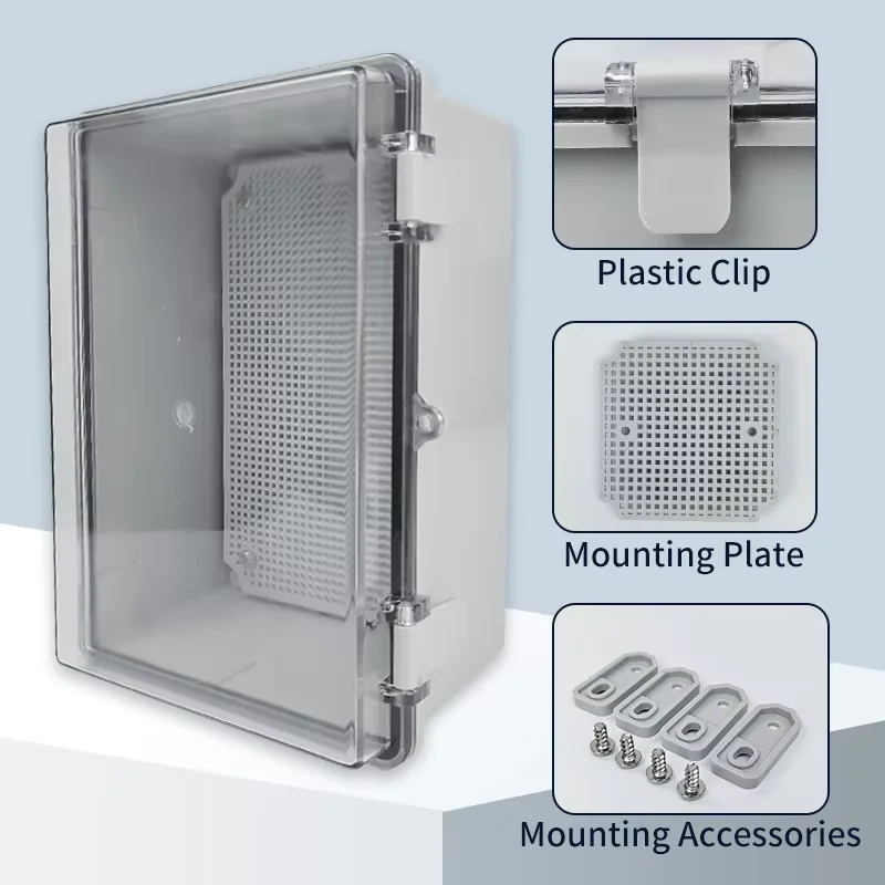 IP66 Electrical Plastic Enclosure  ABS Power Junction Box Outdoor Waterproof Distribution Box for Electric Instrument Project