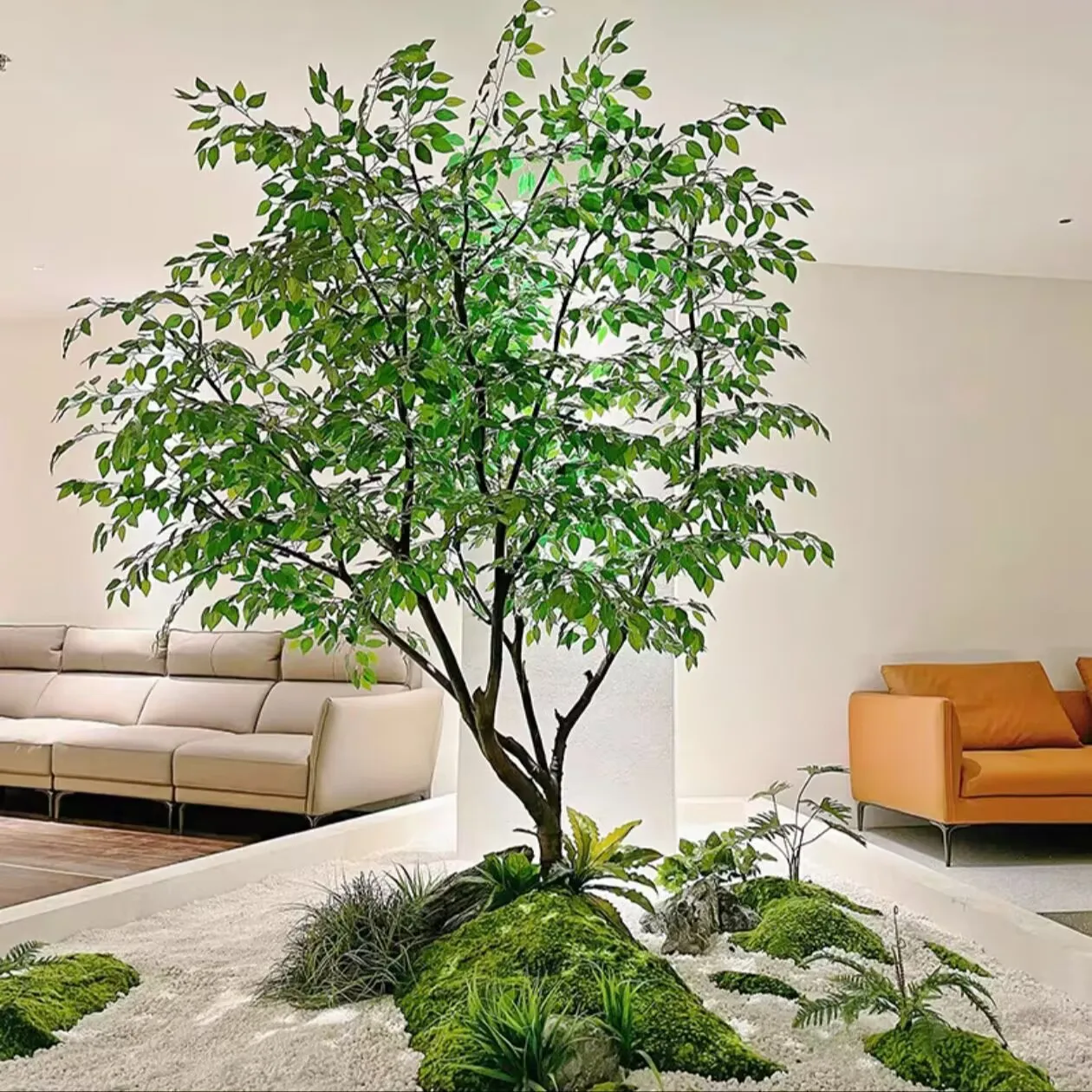zv-Simulated banyan green plant landscape ornament shopping mall hotel large plant indoor and outdoor window decoration fake t*