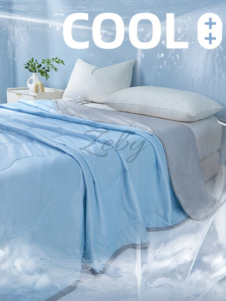 New Wave Pattern Cool Summer Blanket Natural Coolness Qulited Duvet Cooling Sensation Comforter Well-vetilated Queen King Quilt