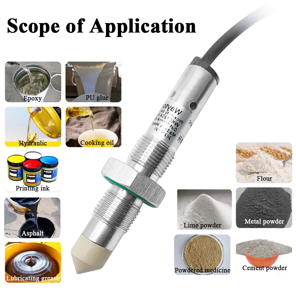 DC10-30V Liquid Level Switch Sensor Stainless Steel Contact Detector Dispenser is Suitable for High Viscosity Viscous Liquids