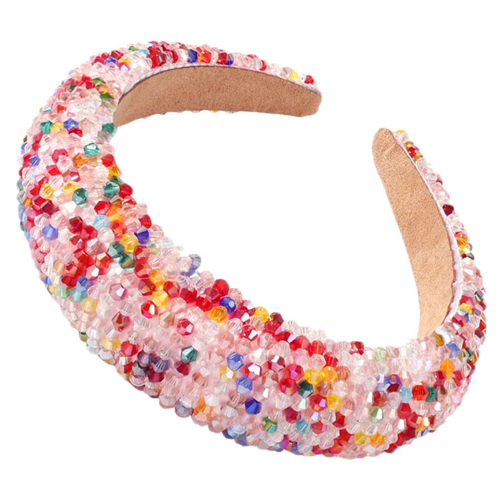 Glitter Hair Hoop Bands Crystal Headband Wedding Accessories for Girls Women Temperament