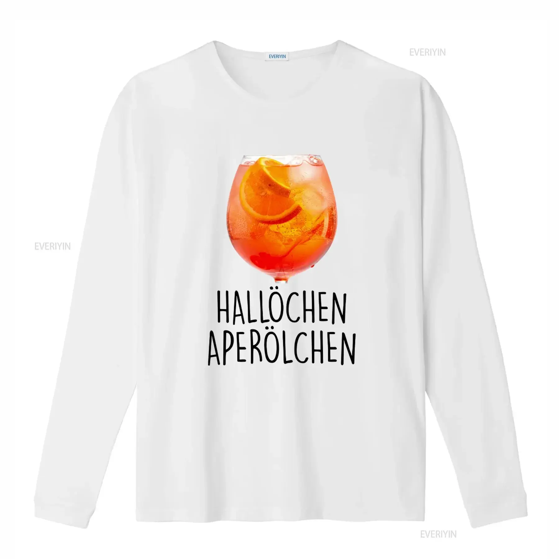 Hall?chen Aper?lchen Summer Spritz Cocktail Fun T Shirt Ladies Premium Classic Design vintage Washed Versatile homme