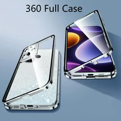 360 Full Case For Realme GT Neo 6 SE GT 6T Case Double Sided Magnetic Adsorption Metal Tempering Glass Clear Phone Protect Cover