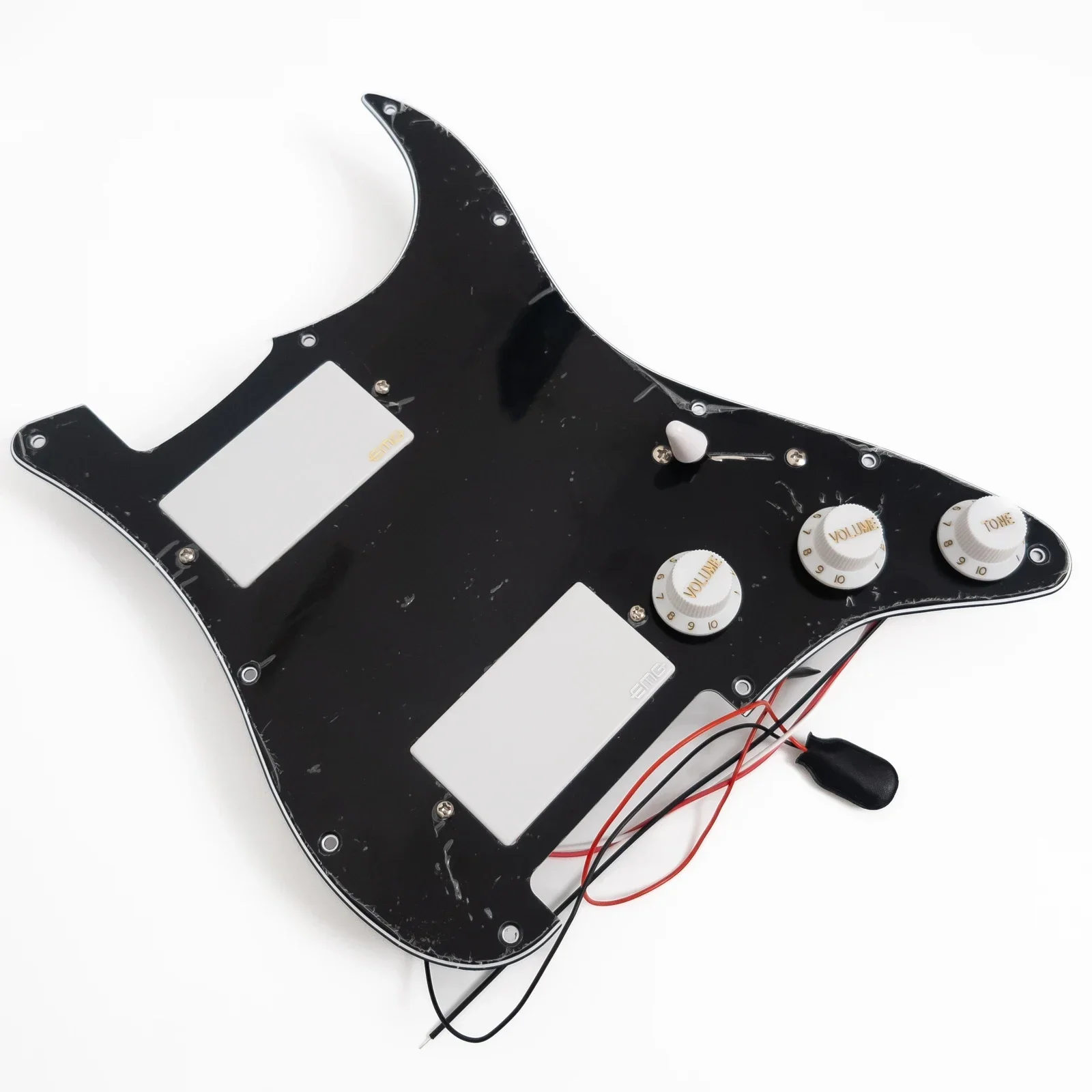 HH Prewired Loaded Guitar Pickguard Set with Active Humbucker Pickups for ST Style Electric Guitar Replacement view 2